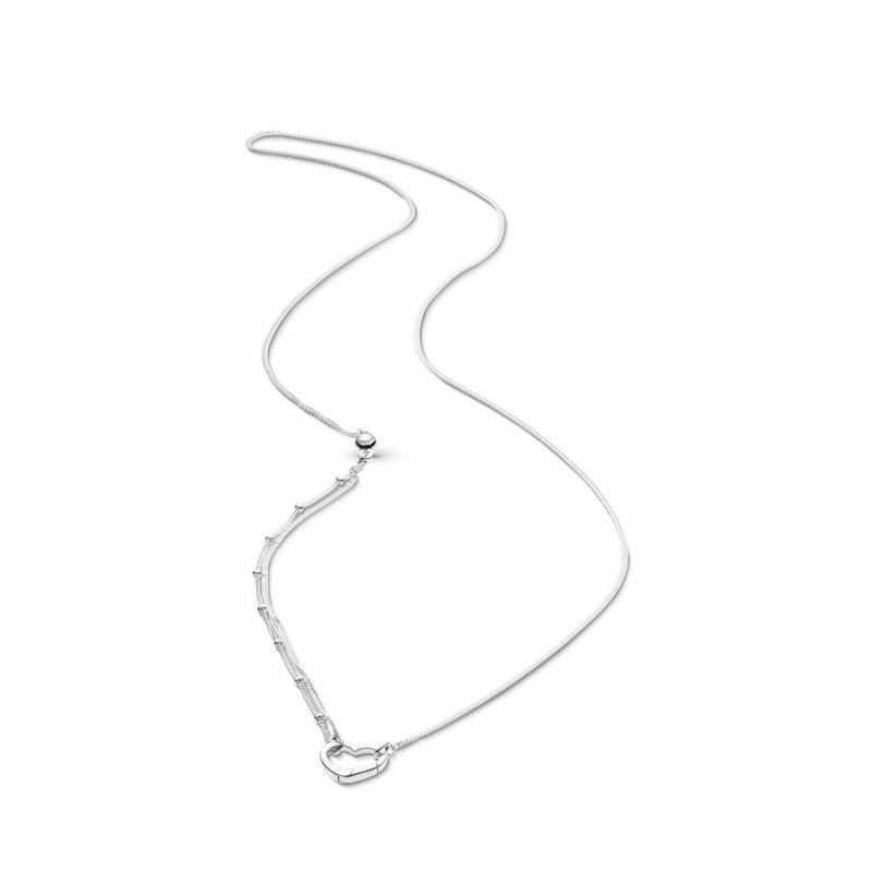 Pandora Open Heart Necklace - Sterling Silver - Canada | JC2088AS